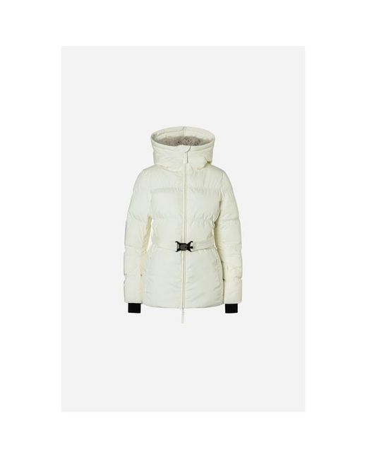 Jet Set White Dominique Weather-Resistant Ski Jacket