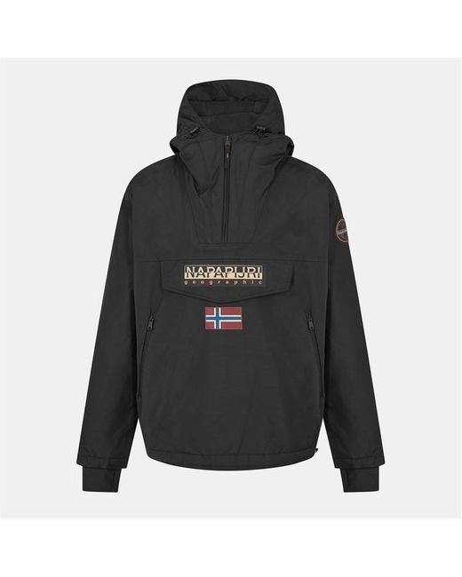 Napapijri Black Rainforest Waterproof Rain Anorak for men