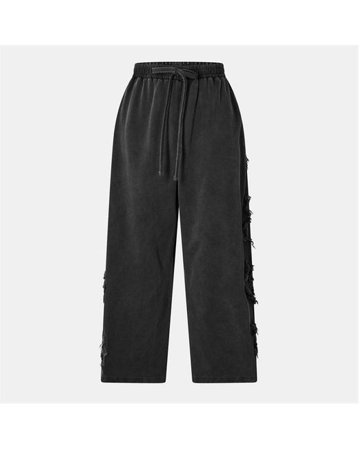 Acne Black Open Leg Jersey Joggers for men