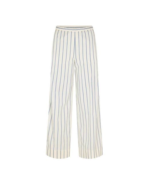 Moncler White Wide Leg Trousers