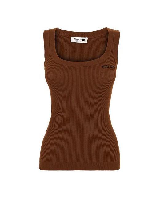 Miu Miu Brown Tank Vest