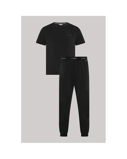 Ted Baker Black T Shirt And Jogger Set for men