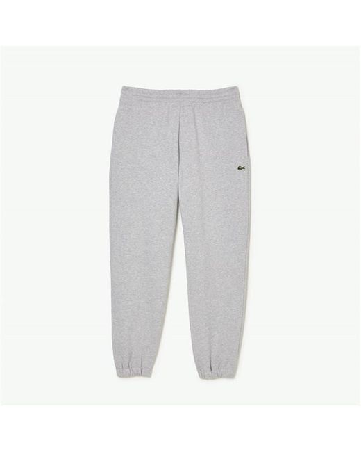 Lacoste White Basic Fleece Jogging Bottoms for men