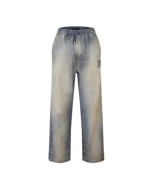 Amiri Gray Rlx Baggy Straight Leg Jeans for men