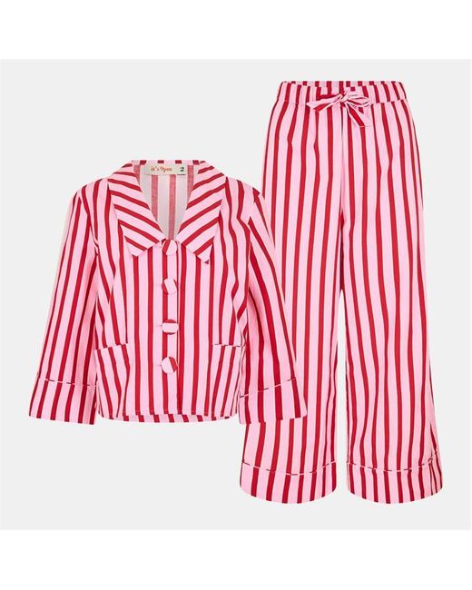 It's 9pm Pink Demi Str Long Sleeve Pyjama Set