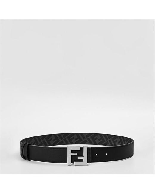 Fendi Black Reversible Ff Belt for men
