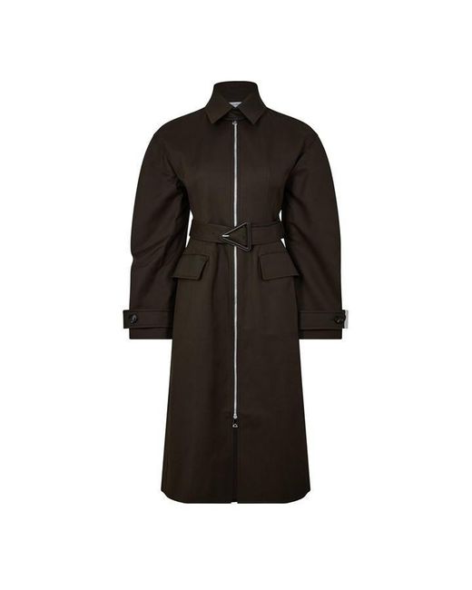 Bottega Veneta Black Structured Tailored Overcoat
