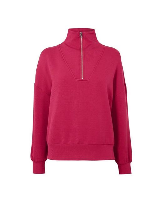 Varley Pink Hawley Half Zip Sweatshirt