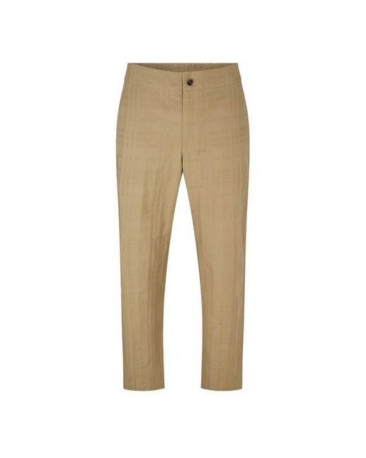 Burberry Natural Duncan Straight Leg Trousers for men