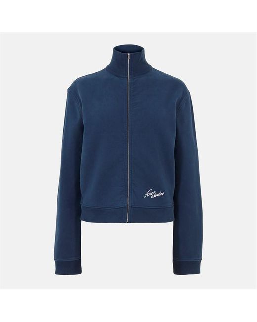 Acne Blue Zip Hoodie