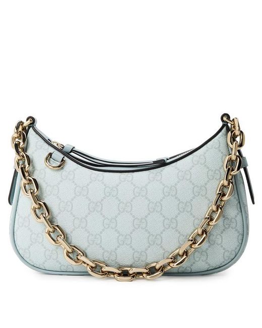 Gucci Blue Emblem Shoulder Bag