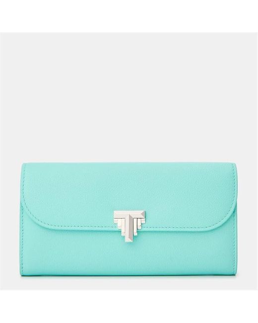 Tiffany & Co Blue Compact Coin Purse