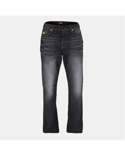 Versace Gray Denim Straight Leg Jeans for men