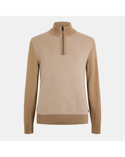 Boss Natural H-Dambino Knitwear Crew Neck Jumper for men