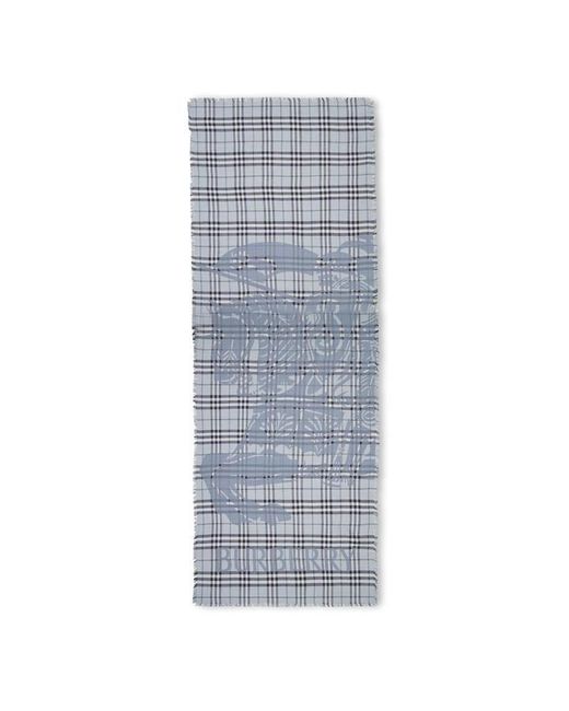 Burberry Blue Burb Gauze Scarf Ld63
