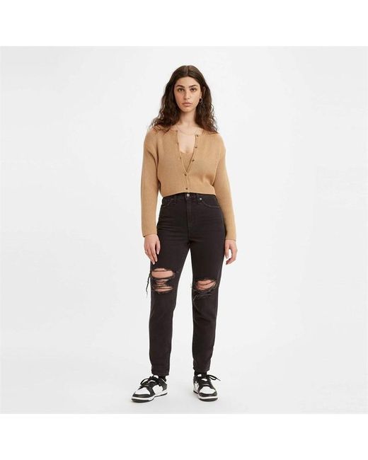 Levi's Black High Waisted Mom Jeans