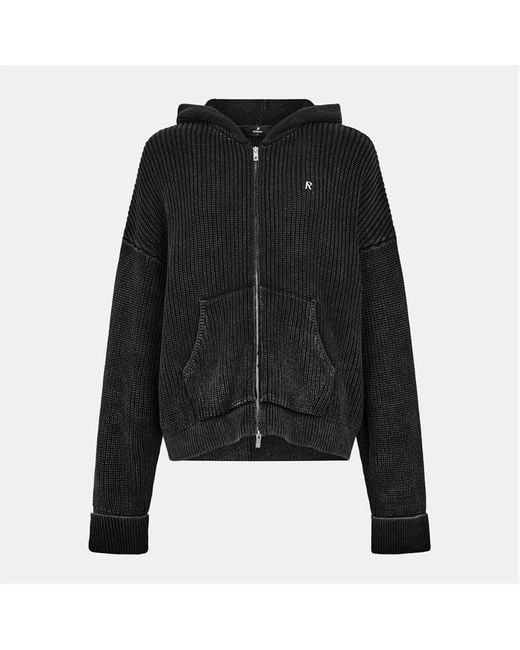 Represent Black Full Zip Hoodie for men