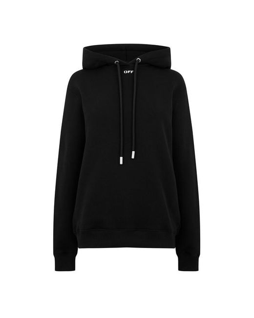 Off-White c/o Virgil Abloh Black Roses Arrow Cotton Long Sleeve Hoodie