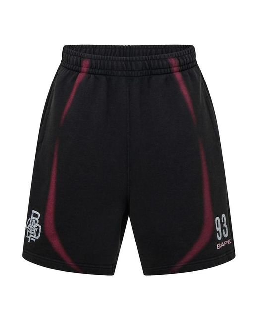 A Bathing Ape Black Bape Football Short Sn63 for men