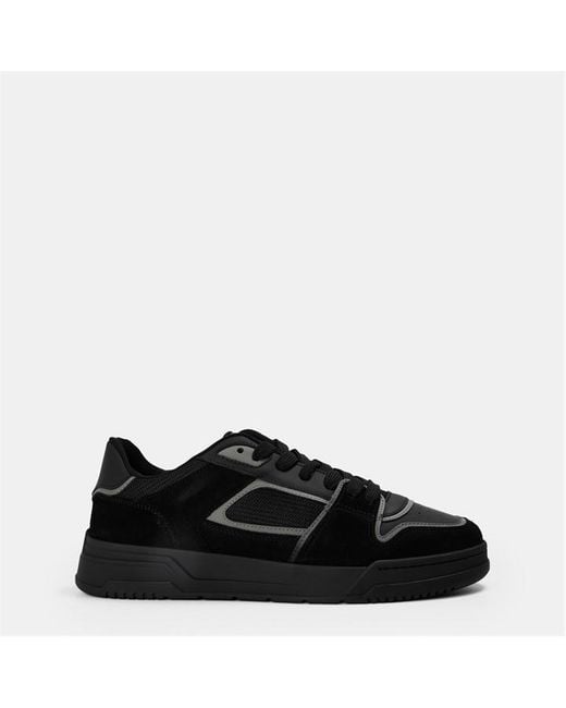 Cleens Black Lay Up Low-Top Trainers for men