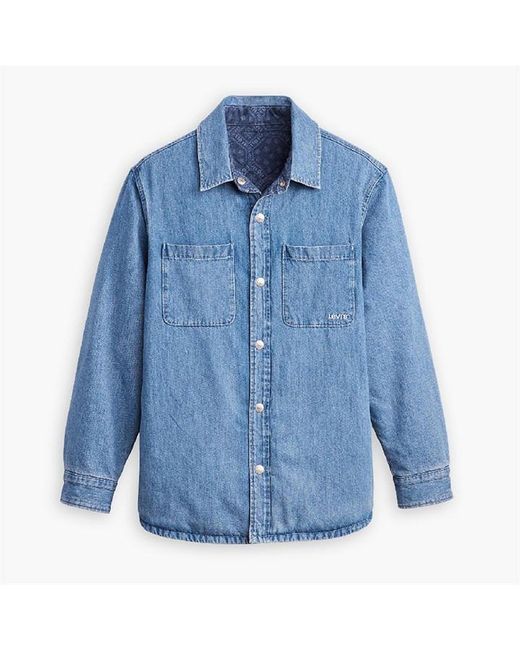 Levi's Blue Bryant Padded Reversible Overshirt for men