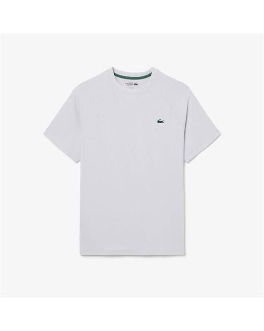 Lacoste White Short Sleeve Performance T-Shirt for men