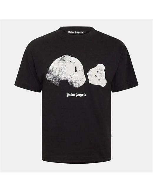 Palm Angels Black Kill Bear T-Shirt for men