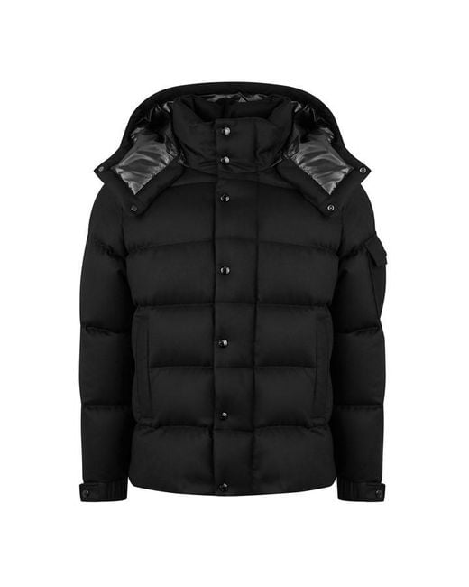 Moncler Black Vezere 90/10 Down Detachable Hood Long Sleeve Short Puffer Jacket for men