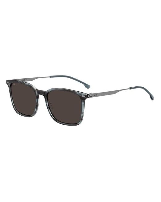 Boss Gray Rectangle Sunglasses for men