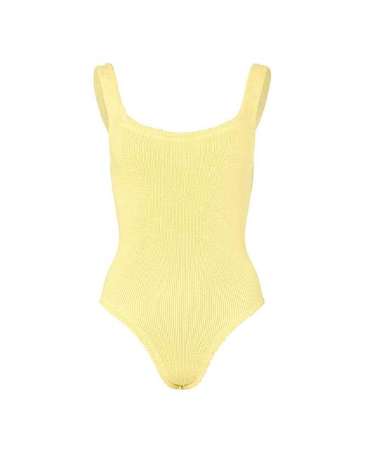 Hunza G Yellow Square Neck Swim