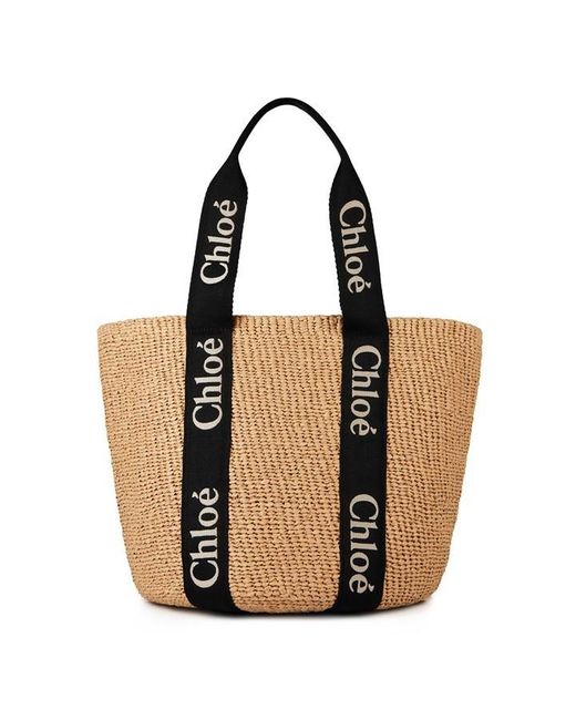 Chloé Black Large Woody Basket