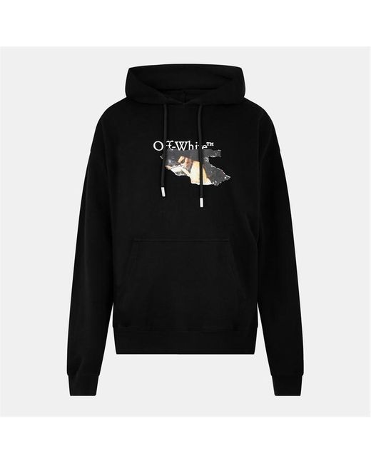 Off-White c/o Virgil Abloh Black Paint Arrow Pull Over Hoodie for men