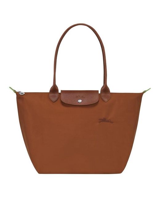 Longchamp Brown Le Pliage Shoulder Tote Bag