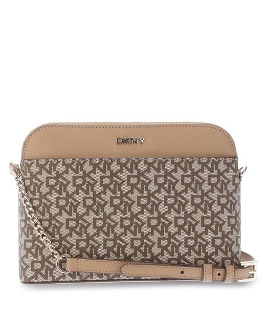 DKNY Metallic Bridger Dome Top Zip Shoulder Cross Body Bag