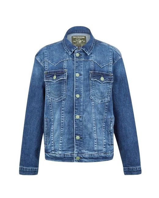 True Religion Blue Jimmy Trucker Jacket for men