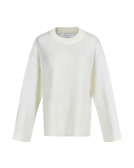 Raey White Crewneck Jumper