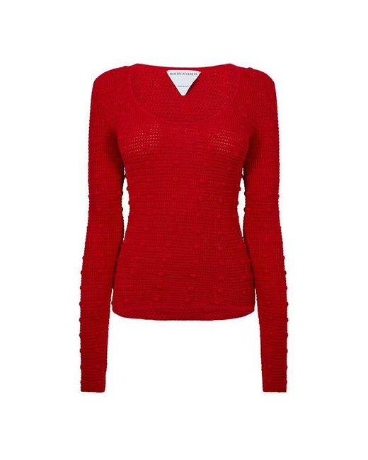 Bottega Veneta Textured Knit Crew Sweatshirt