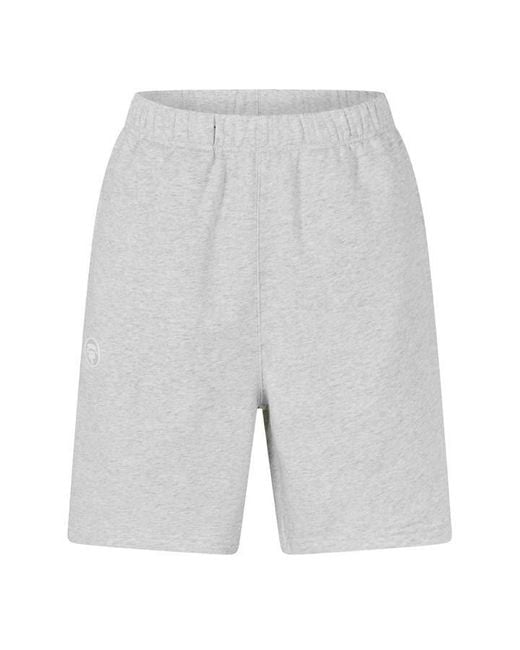 Aape Gray Fleece Jogger Shorts for men