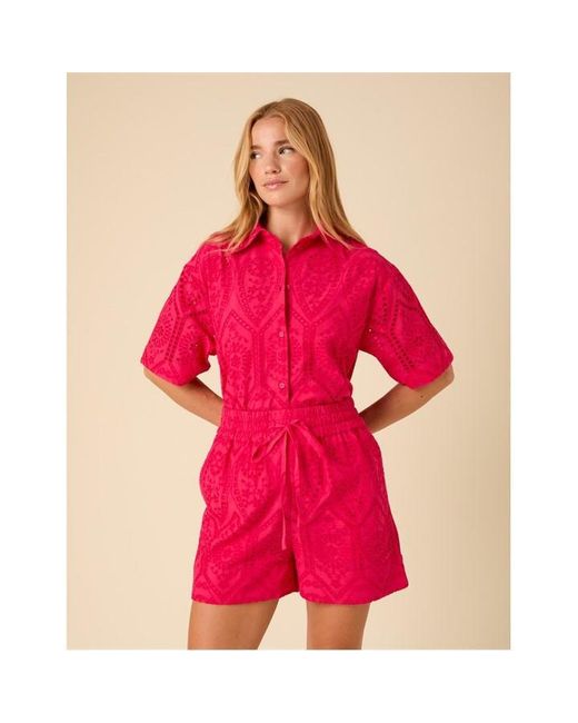 Nobody's Child Red Jen Woven Tracksuit Shorts