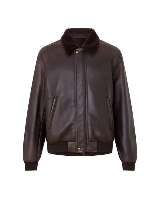 Prada Gray Shearling Lthr Sn64 for men