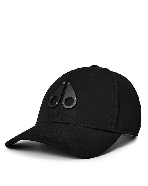 Moose Knuckles Black Logo Baseball Cap for men