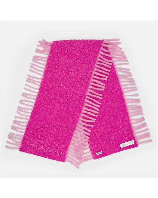 Burberry Pink Burb Alpaca Happy Midweight Scarf