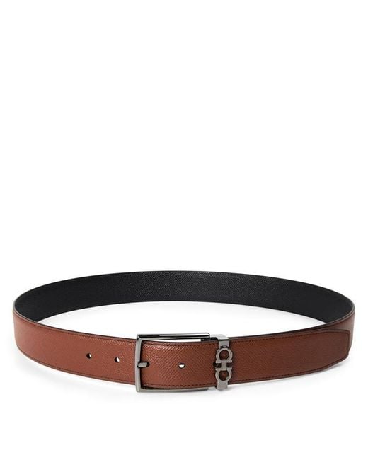Ferragamo Brown Fg Sq Belt Sn63 for men
