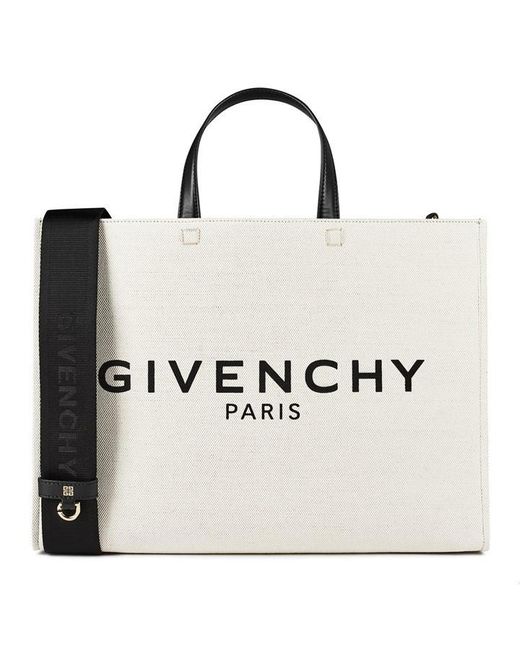 Givenchy White Medium G-tote Shopping Bag