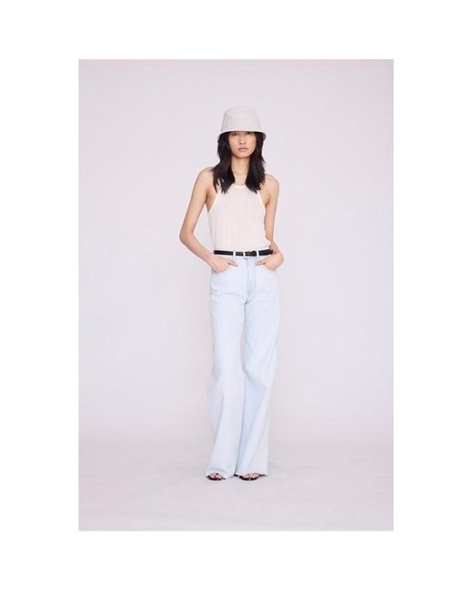 Anine Bing White Bucket Hat