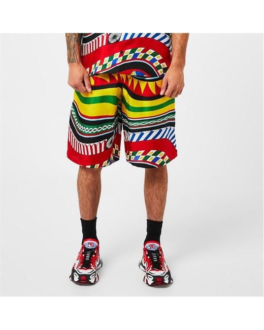 Dolce & Gabbana Multicolor Carretto Print Shorts for men