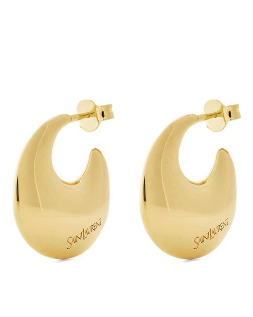 Saint Laurent Metallic Hoop Earrings