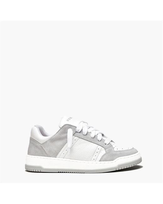 NUMERIS White Textile Low-Top Trainers for men