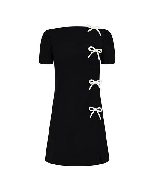 Valentino Black Crepe Couture Mini Dress