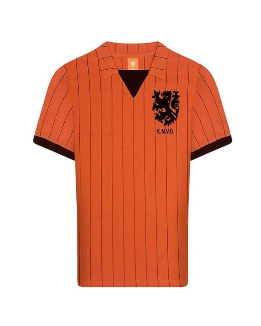Score Draw Orange Netherlands Home 1983 Retro Football Shirt for men